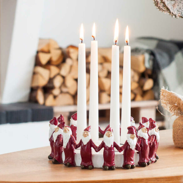 Adventtikynttelikkö tontut punainen