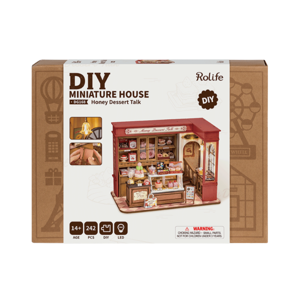 DIY miniatyyri Konditoria - Honey Dessert Talk, Robotime - Image 5