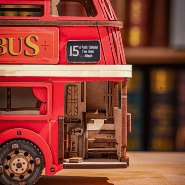 DIY miniatyyri Lontoon bussi - London Tour Bus, Robotime - Image 7