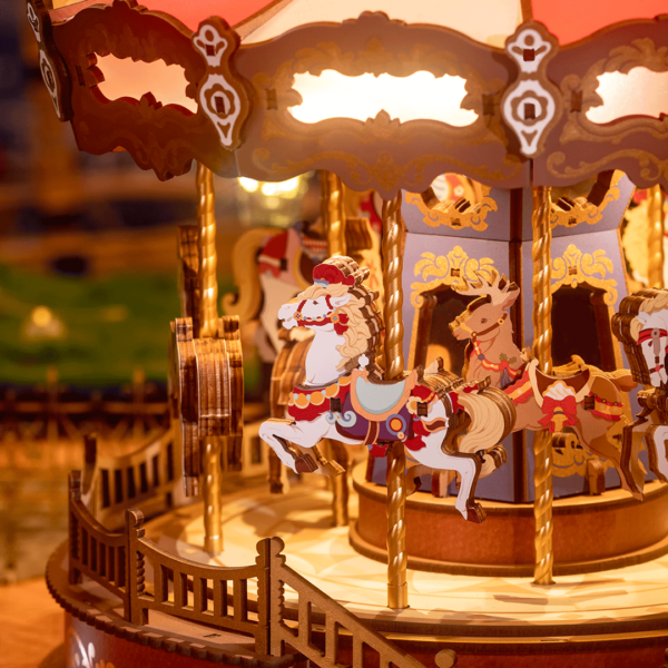 DIY miniatyyri Karuselli - Classic Carousel, Robotime - Image 9