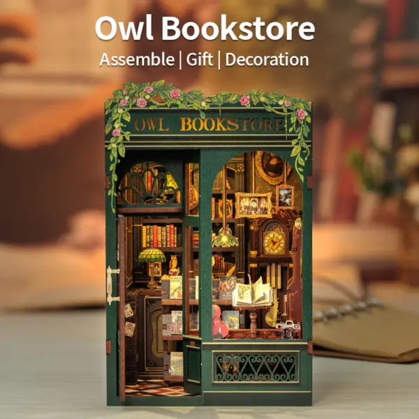 DIY Minimaailma kirjahyllyyn – Owl Bookstore Book Nook - Image 19
