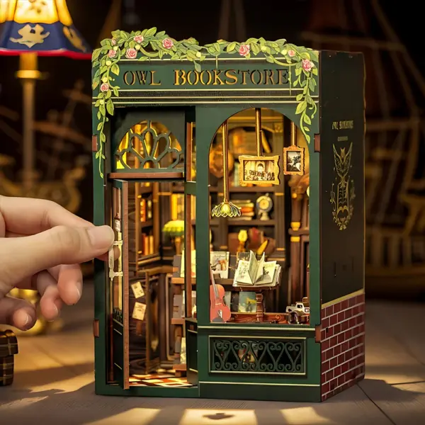 DIY Minimaailma kirjahyllyyn – Owl Bookstore Book Nook - Image 16