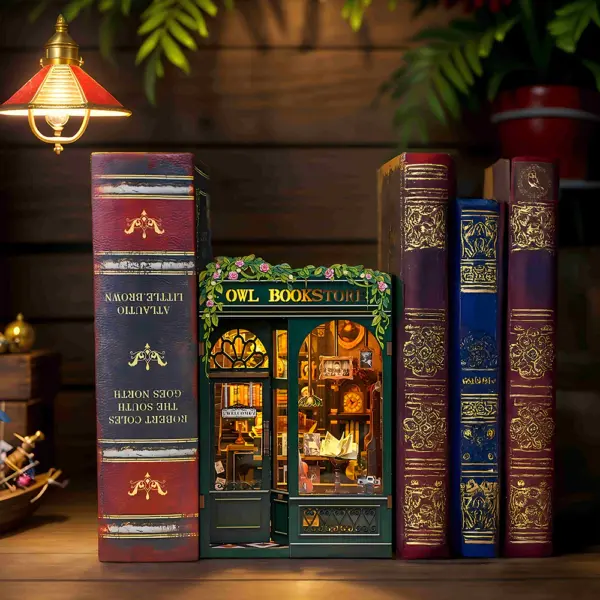DIY Minimaailma kirjahyllyyn – Owl Bookstore Book Nook - Image 14