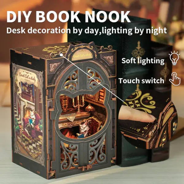 DIY Minimaailma kirjahyllyyn – Count Cats Study Book Nook - Image 7