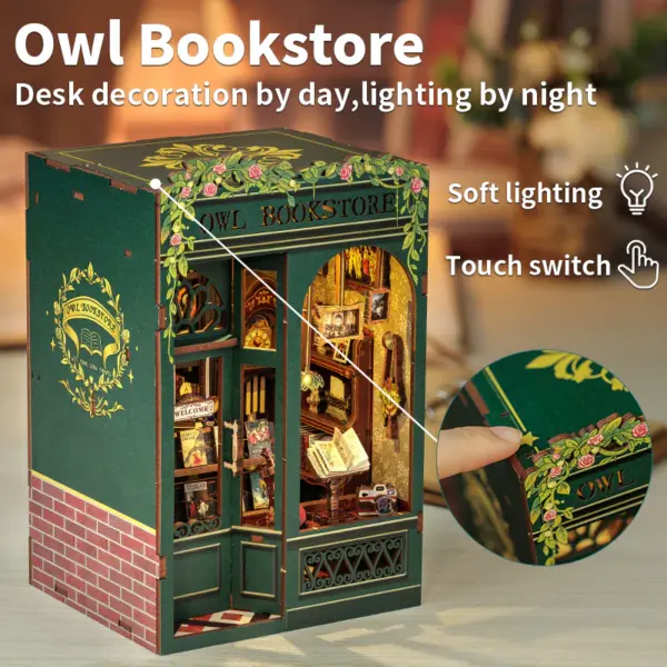 DIY Minimaailma kirjahyllyyn – Owl Bookstore Book Nook - Image 12