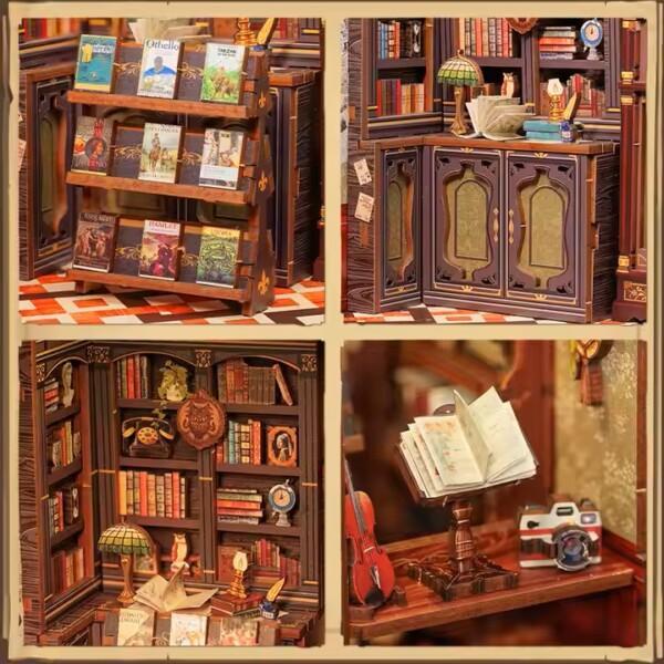 DIY Minimaailma kirjahyllyyn – Owl Bookstore Book Nook - Image 3
