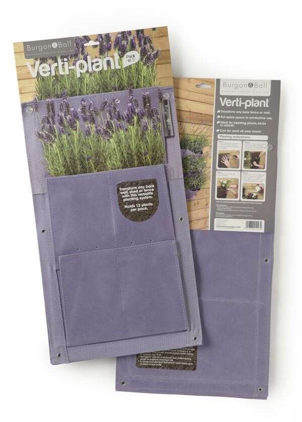 Seinäpuutarha istutustasku 2 kpl setti - Verti-plant Violetti, Burgon & Ball - Image 2