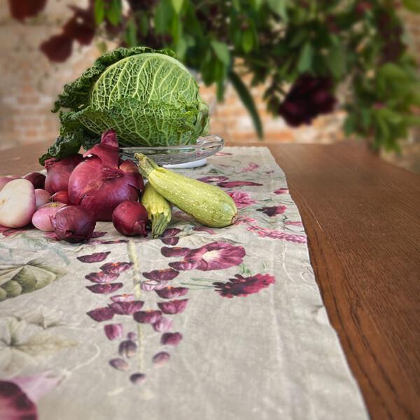 Kaitaliina Blossom Garden salvianvihreä 45 x 145 cm, Koustrup & Co - Image 5