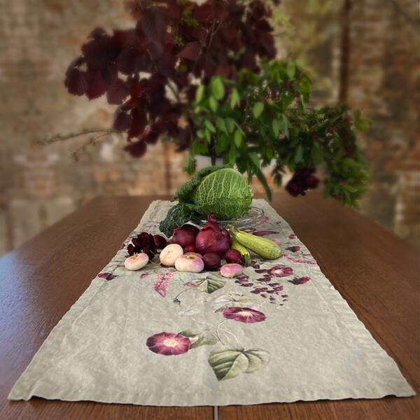 Kaitaliina Blossom Garden salvianvihreä 45 x 145 cm, Koustrup & Co - Image 2