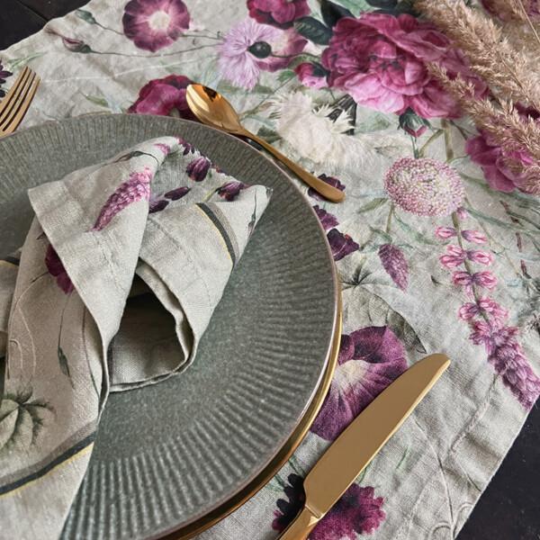 Kaitaliina Blossom Garden salvianvihreä 45 x 145 cm, Koustrup & Co - Image 7