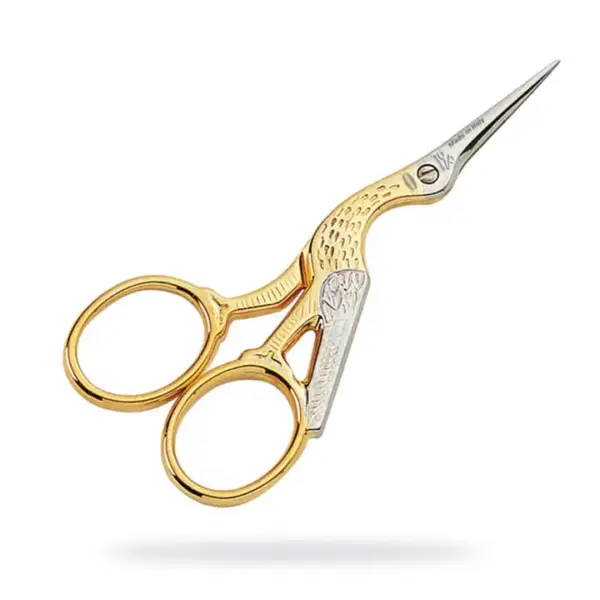 Pienet Kurkisakset Kulta 9 cm - Stork embroidery scissors