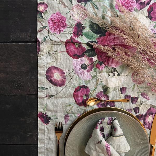 Kaitaliina Blossom Garden salvianvihreä 45 x 145 cm, Koustrup & Co - Image 6