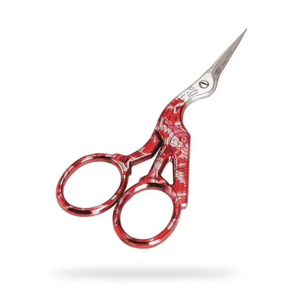 Pienet Kurkisakset Punainen 9 cm - Stork embroidery scissors