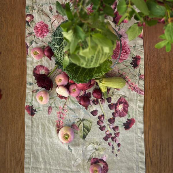 Kaitaliina Blossom Garden salvianvihreä 45 x 145 cm, Koustrup & Co - Image 3
