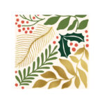 Kultaiset lehdet ja punaiset marjat pieni kaksiosainen kortti 7.5 x 7.5 cm on lisätty toivelistallesi